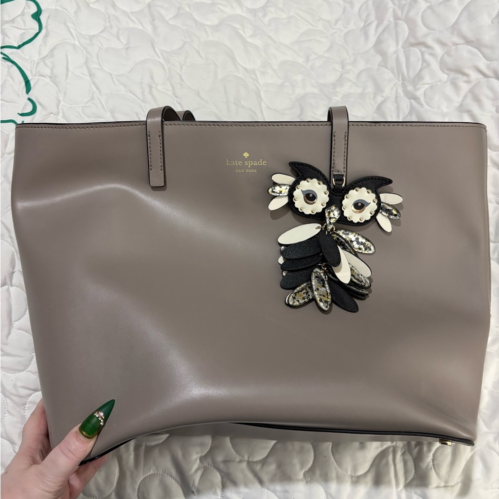 Kate Spade Gray Owl Embellished Women's Bag
